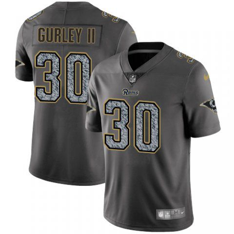 Men Los Angeles Rams #30 Gurley ii Nike Teams Gray Fashion Static Limited NFL Jerseys->los angeles rams->NFL Jersey
